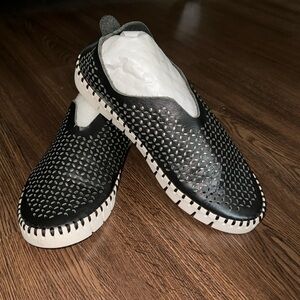 Jeffrey Campbell perforated slip on sneakers